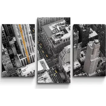 Obraz Sablio Obraz - 3-dílný Pohled z mrakodrapu - 75x50 cm