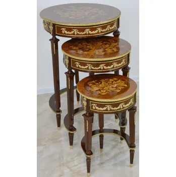 Jídelní set Zámecké intarzované stolečky - set