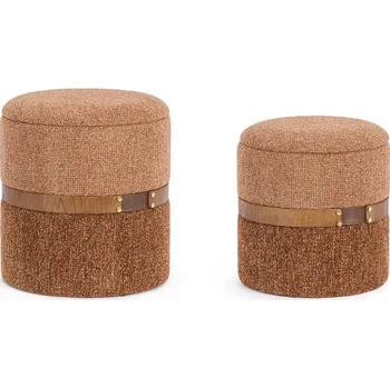 Taburet BIZZOTTO Set 2 taburetek TANYA hnědé 0721889