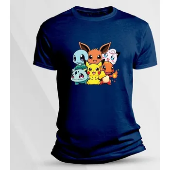 Dětské bavlněné tričko Kreslení Pokémoni velikost 116 Námořnická modrá