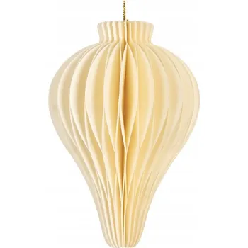 Vánoční ozdoba Béžová papírová vánoční ozdoba Harmonic VII - 10 cm