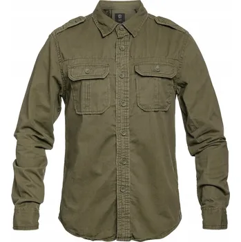 Pánská košile Brandit pánská ležérní košile VINTAGE SHIRT s dlouhým rukávem, regular střih, bavlna, velikost XL