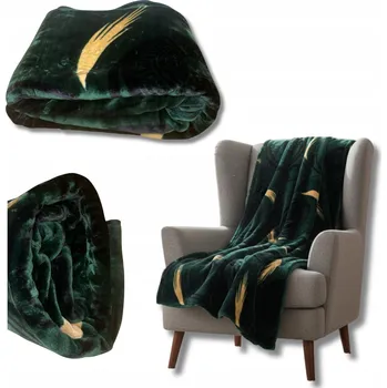 Obraz Hřejivá deka 160x200 Akrylová Zelená V KUFRU na Podzim a Zimu