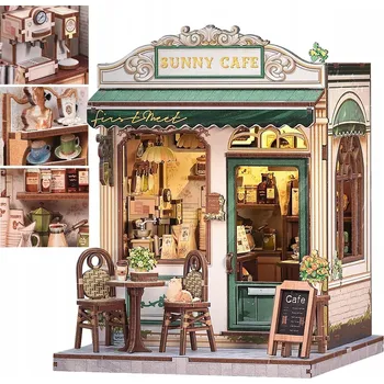 Doplněk pro panenku Kreativní sada 3D domeček Book Nook Sluneční kavárna