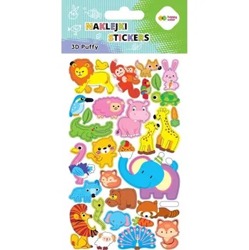 samolepka Samolepky Puffy - Zvířátka Happy Color