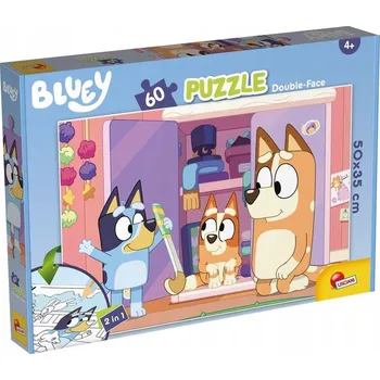 Puzzle Lisciani. Puzzle Bluey oboustranné. 60 dílků