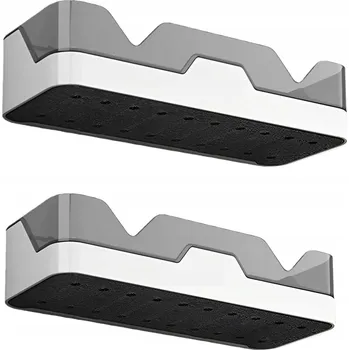 Koupelnový nábytek 2X KOUPELNOVÁ POLIČKA POD SPRCHU BÍLÁ BEZ VRTÁNÍ