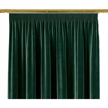 Obraz Hotový závěs na pásce se žabkami, smaragdově zelený, 140x260 cm, SAMETOVÝ / SAMET