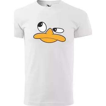 Pánské tričko Sablio Tričko s potiskem DUCK FACE - bílé XL
