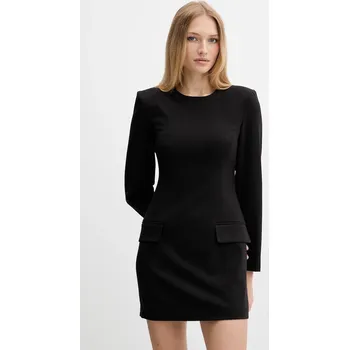 Dámské šaty Šaty z vlněné směsi Armani Exchange černá barva, mini, přiléhavé, XW000661 AF16142 XW000661.AF16142 99X, vel. 40