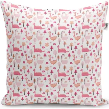 Polštář Sablio Polštář Růžoví dinosauři - 50x50 cm