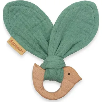 Dětské kousátko s ptáčkem New Baby Bird mint