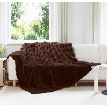 Zahradní sestava vidaXL Faux deštníky králičí kožešiny 4 pcs Velbloudí 240 x 270 cm