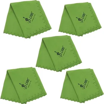 Kytara Sada 5 ks čisticích hadříků 34 x 34 cm na saxofon klarinet trumpetu flétnu pikolu hoboj Bavlněná tkanina s vysokou savostí Univerzální příslušenství zelená