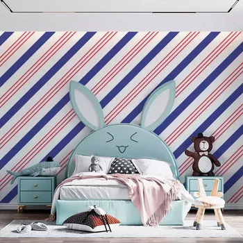 Tapeta Sablio Tapeta Modročervené pruhy - 125x75 cm