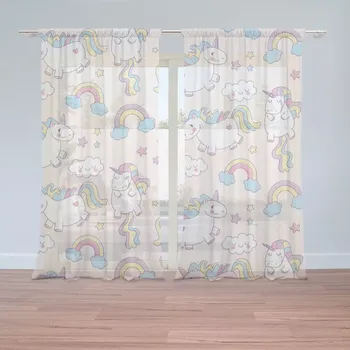 Záclona Sablio Záclony Jednorožci: 2ks 150x250cm