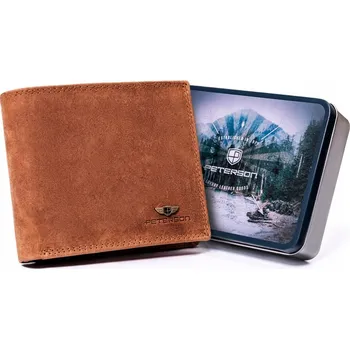 Peněženka Peterson peněženka z přírodní nubukové kůže hnědá - muž