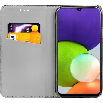 Pouzdro na mobilní telefon Pouzdro s klopou Hello Case pro Samsung Galaxy A22, černé