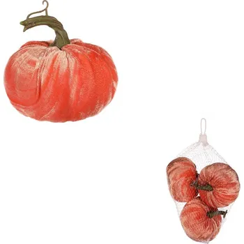 umělá květina Autronic Dýně plastová s látkou, barva lososová, cena za balení (6 ks), sada 3 ks