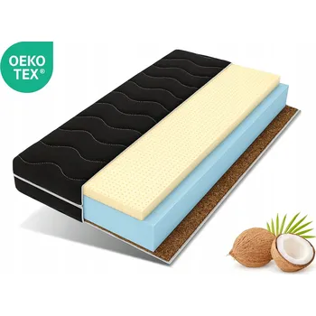 Matrace Matrace LATEX HR KOKOS 90X190 Černá Vysoce elastická pěna Latex