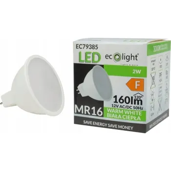 Žárovka LED ŽÁROVKA REFLEKTOR MR16 2W 12V TEPLÁ BÍLÁ ECOLIGHT EC79385