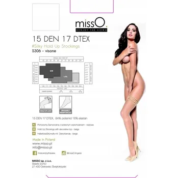 Dámské punčochy Samodržící punčochy missO béžové L/XL