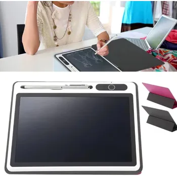 Tablet LCD 10" s perem, poznámkový blok a mazací tabulka pro děti
