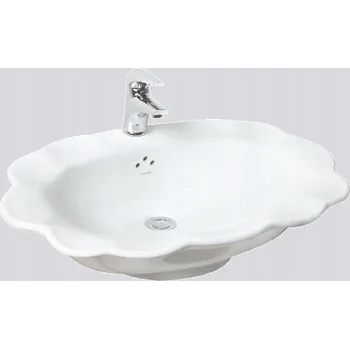 Umyvadlo Umyvadlo na desku asymetrické Creavit bílé