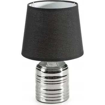 Lampička NOČNÍ LAMPA DO LOŽNICE DEKORATIVNÍ STOLNÍ LAMPA 18X18X28 CM ČERNÁ