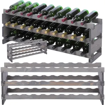 Stojan na víno Stojan na víno modulární regál na lahve 3x10 lahví PROSTORNÝ BEZ NÁŘADÍ