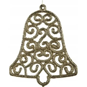Vánoční ozdoba 12x Vánoční ozdoba zlatý zvonek