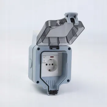 Elektrická zásuvka VODOTĚSNÁ VENKOVNÍ ZAHRADNÍ ZÁSUVKA IP66 PRO DÍLNY A KOMERČNÍ PROSTORY