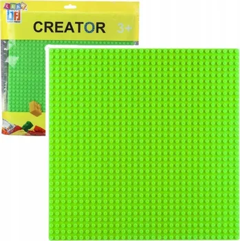 ostatní stavebnice Stavební Deska Podložka pro Kostky Zelená 25,5x25,5 cm