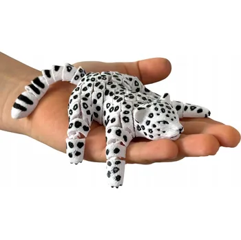 Sněžný leopard 3D - pohyblivá figurka, segmentová hračka, dekorace