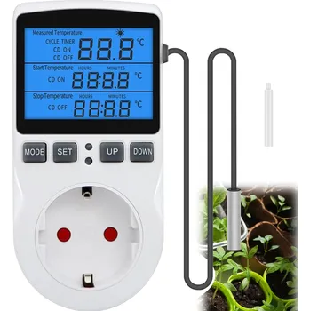 Elektrická zásuvka Elektronický Digitální Termostat Regulátor Teploty 16A 230V Zásuvka