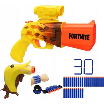 Dětská zbraň PISTOLE NERF FORTNITE VELKÁ A MALÁ SADA TERČ, ŠIPKY, PÁSKA