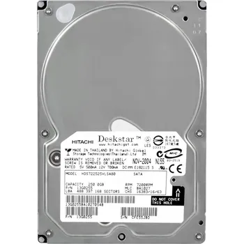 Pevný disk HITACHI DeskStar 7K250 250GB 7.2K 8MB SATA 3.5" HDS722525VLSA80
