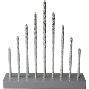 Vánoční dekorace M.A.T. GROUP svícen vánoční 9 svíček LED,teplá BÍ,Al+ABS STŘ,26x24,8x5,7cm,3xA