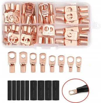 Kabelové oko MĚDĚNÉ OKOVÉ KONEKTORY SVORKY KABELOVÉ OKO SADA