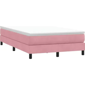 Ložnice vidaXL Postel Box Spring bez matrace růžová 120x210 cm samet