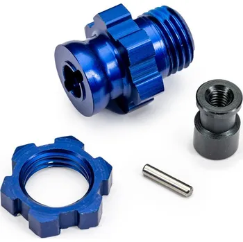 RC model Traxxas náboj kola krátký 17mm s drážkami modrý - TRA9087-BLUE