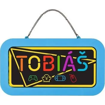 Party dekorace ALBI Neonová cedulka se jménem - Tobiáš
