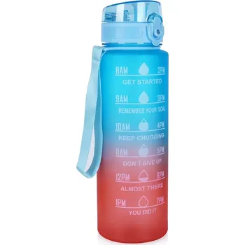 Láhev Sportovní láhev na vodu 1 l s motivačními časovými značkami