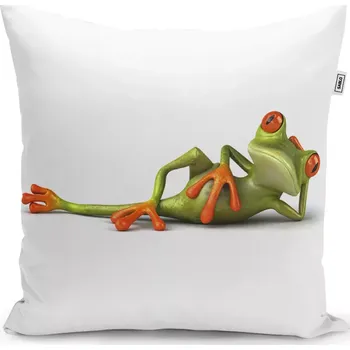 Polštář Sablio Polštář Ležící žába - 50x50 cm