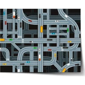 Plakát Sablio Plakát Dětská autodráha - 60x40 cm