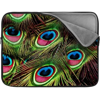 pouzdro na notebook Sablio Obal na notebook Paví peří - 13"