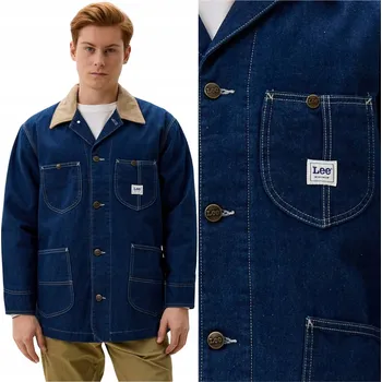 Moto bunda Lee LOOSE LOCO JACKET WORKWEAR zateplená volná džínová bunda katana L