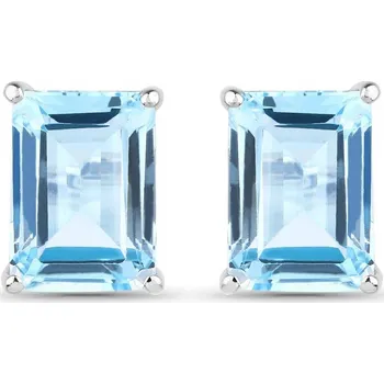 Náušnice STŘÍBRNÉ NÁUŠNICE S PŘÍRODNÍM MODRÝM TOPAZEM 2.40 CT