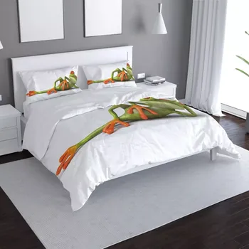 Povlečení Sablio Povlečení Ležící žába - 140x220 / 90x70