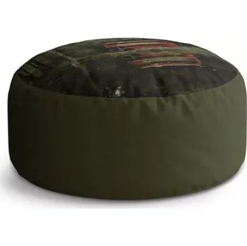 Taburet Sablio Taburet Circle Červený patrový autobus: 38x48 cm